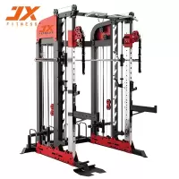 军霞(JUNXIA)JX-SM3500 龙门架多功能一体史密斯机+凳+奥杆+150KG铃片-
