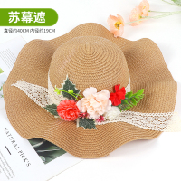 小窝厘 三八节母亲节diy手工干花草帽防晒遮阳帽活动材料包-灰色 苏幕遮