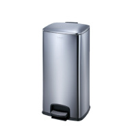 GNF 30升垃圾桶方形脚踏桶SJ30-F03 砂银钢