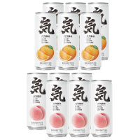 元气森林 气泡乳苏打水混合口味 柑橙味330ml*6罐 +桃味330ml*6