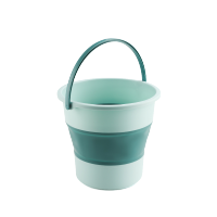 徽羚羊 便携式旅行折叠桶硅胶水桶10L 展开高27CM(中号)HLY-ST-002绿色