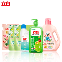 立白 多姿炫彩组合(洗衣液1kg+洗衣液500g+洗衣凝珠80g(10颗)*2+漂白水600g+洗洁精1kg)