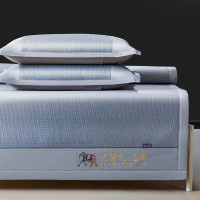 悠梦嘉居 简奢抗菌乳胶席三件套180*200cm 冰川蓝