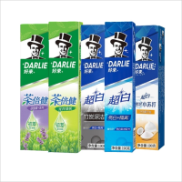 好来 黑人牙膏茶倍健超白家庭实惠装绿茶+竹炭+小苏打+超白+百里香共5支(190g*5)