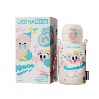 UOOHALITTLES 海岛假日吸管水杯UXG04-A(粉色-假日海伦550ml)