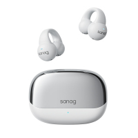 sanag塞那 耳夹式不入耳无线气传导高音质运动蓝牙耳机S2S冰雪白