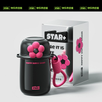 世大家 泡芙花花保温杯450ml甜酷黑