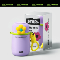 世大家 泡芙花花保温杯450ml香芋紫