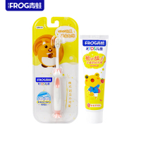 青蛙(FROG) 儿童套装系C 6岁以上儿童系列超细软毛儿童牙刷*1支(颜色随机)+60g草莓味儿童2-12岁防蛀牙膏