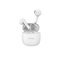 sanag塞那 真无线半入耳式超长续航空间音频立体环绕蓝牙耳机T11冰雾白