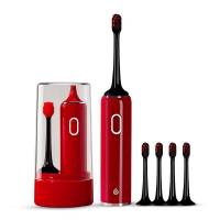 拜尔(BAiR) 电动牙刷小白001红色-1主机+4刷头+1个舌苔清洁刷+三合一充电便携盒
