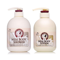 所望(Somang) 牛奶洗护组合沐浴露750ml+身体乳500ml
