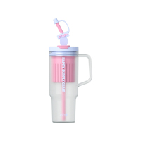世大家 多巴胺吸管杯 1200ml云雾粉