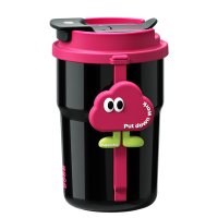 世大家 Star+趣嗨真空咖啡杯 370ml甜酷黑粉