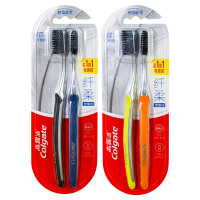高露洁 纤柔炭旋丝牙刷软毛2支装