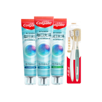 高露洁 牙膏牙刷组合每日光泽留兰香160g+草本160g+薄荷160g+宽柔绵绵丝轻适牙刷双支装