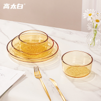 高太白 映雪餐具4件套5寸映雪小碗*2+7寸映雪深盘*1+8.5寸映雪平盘*1