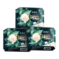 ABC丝享棉卫生巾 夜用卫生巾蚕丝蛋白奢宠养肤极薄便携装290mm*15片(5片*3包)