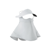 蕉下(BENEUNDER) 帽檐款护颈防晒面罩AL34124蓝烟灰