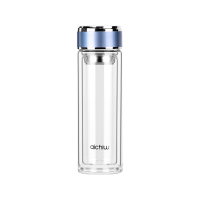 爱奇屋(aichiw) 春彩双层高硼硅玻璃杯AI-D161 300ml蓝色