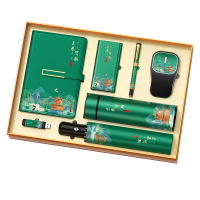 小窝厘 中考高考加油励志节庆礼物 未来可期7件套 数显杯+本+笔+电源+U盘+鼠标+伞