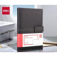 得力(deli)25K120张荔枝纹磁扣皮面本 商务记事本日记本工作笔记本子 黑色3343(起订量:10本)