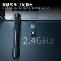 得力(deli)激光笔 ppt翻页笔 双尾插 演讲笔激光翻页笔 红光 黑2801