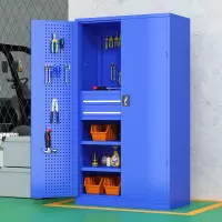 国翌 GY-CLW2C置物柜带抽工具柜 钢制车间五金柜蓝色储物柜收纳柜1000*500*1800mm