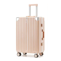 维多利亚旅行者(VICTORIATOURIST) 高档铝框万向轮密码行李箱ZY801粉色20寸
