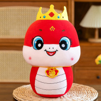 小窝厘 蛇年吉祥物公仔蛇年毛绒玩具生肖蛇玩偶娃娃年会礼品 皇冠蛇30cm(起订量:10个)