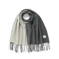 VVC 御风保暖围巾VTW3S230高级灰+奶油米