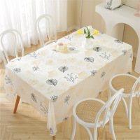 小窝厘一次性桌布ins小清新卡通印花塑料防水台布家用正方形 银杏叶[高清印花]140x140cm(特质加厚款)10张/包
