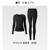 蕉下(BENEUNDER)女士肌底内衣套装(高暖)SF05224 漫暮黑 S/M/L/XL(码数备注)
