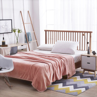 小窝厘 冬天珊瑚绒毛毯床单加厚毯子学生宿舍办公午休午睡盖毯法兰绒礼品 J粉色180x200cm