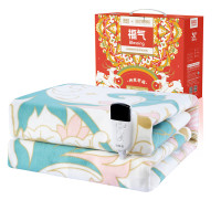 彩虹全线路安全保护双控双温电热毯(双人)舒适绒1.8米*1.5米,花色随机[敦煌联名款] 1858