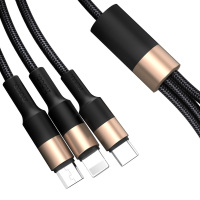 HOCO. X26速派充电数据线 一拖三黑金