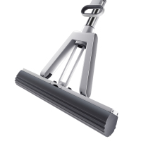 大卫 家用免手洗对折懒人胶棉拖把 加长M6PLUS冰峰白(1杆+2头)