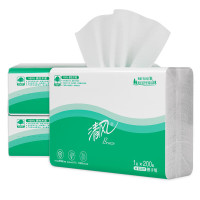 清风 擦手纸1层200抽*20包加厚抹手干手家用洗手间卫生纸商用酒店B913A