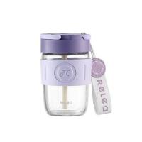 物生物(RELEA) 星语咖啡便携玻璃杯 360ML-木槿紫