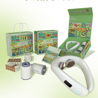 和正(HEZHENG) 艾健康礼盒三 HZ-AH3(1个脉冲波颈椎按摩仪+2个艾灸罐+40个艾柱+40个胶贴)*