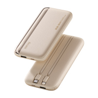 sanag塞那 充电宝22.5W 快充自带线移动电源[ 带双线丨10000mAh丨LED屏显]K25香槟金