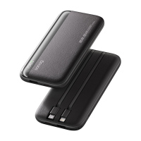 sanag塞那 充电宝22.5W快充自带线移动电源[ 带双线丨10000mAh丨LED屏显]K25 神秘黑