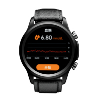 DIDO 血糖血压心电智能风险评估手表体温高精准无创血氧监测量仪E55SPro 皮黑