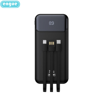 恩谷(ENGUE) 锂聚合物带线数显移动电源EG-LP18 快充-黑色*