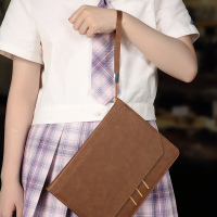 小窝厘 适用华为MatePad Pro 12.6英寸平板保护套棕色 带笔槽送钢化膜 材质优质仿皮+硅胶*