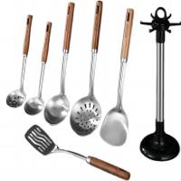 美厨(MAXCOOK) 木 柄系列304不锈钢铲勺漏7件套 MCCU8571