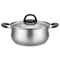 美厨(MAXCOOK) 雅 致系列304不锈钢复底汤锅22cm MCDS-2554