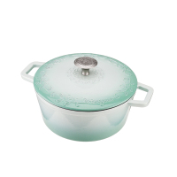宝玑 Breguet琅彩系列珐琅铸铁锅孔雀绿 24cm BGA2402