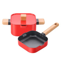 德世朗(DESLON) 抗菌辅食锅 两件套 DFS-TZ893A(奶锅-16cm 煎锅-16cm)