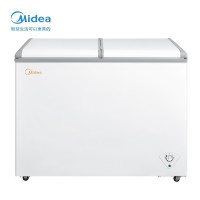 美的(Midea)家用商用冰柜 双箱双温冷柜冷藏冷冻卧式冰箱 220VM(E) 妙趣金*